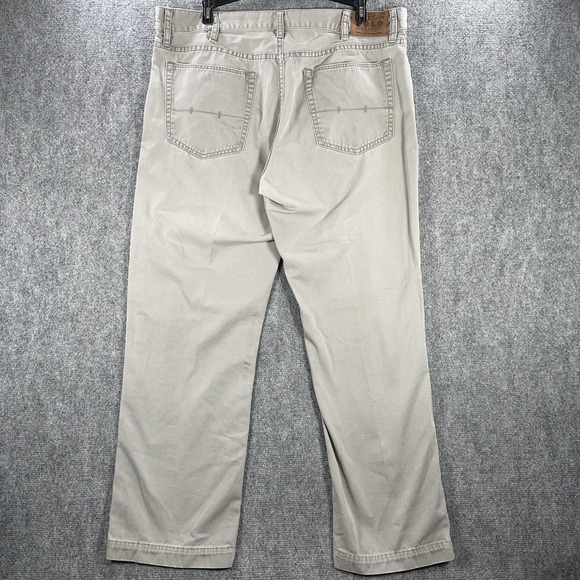 Polo Ralph Lauren‎ Pants Mens 36x30 Gray Flat Front Pockets Cotton #AB991 - Picture 8 of 9